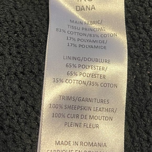 IRO Black Dana Jacket Knit Moto Full Zip - Picture 9 of 9